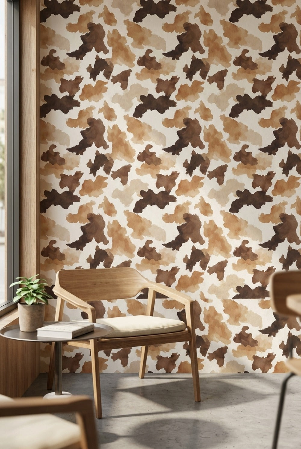 Warm Neutral Abstract Watercolor Wallpaper