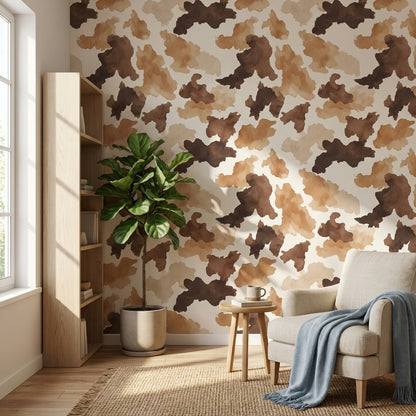 Warm Neutral Abstract Watercolor Wallpaper