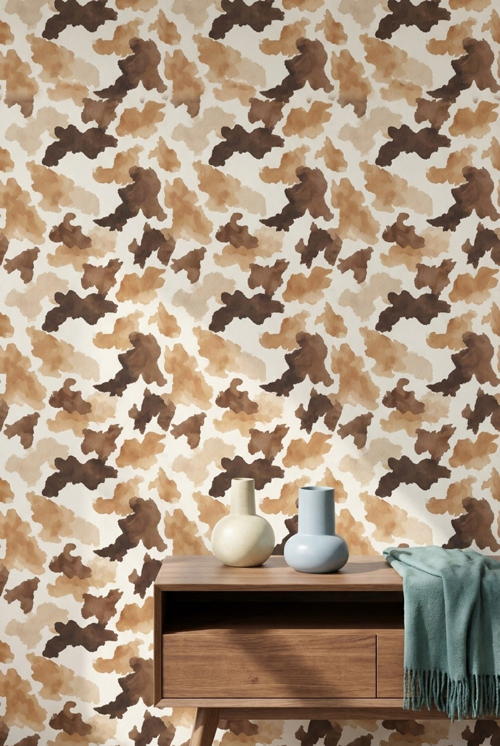 Warm Neutral Abstract Watercolor Wallpaper