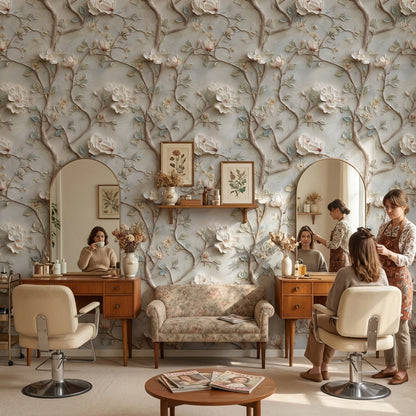 Cream Magnolia Blossom Elegance Wallpaper