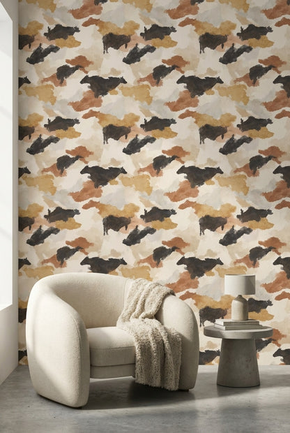Neutral Tones Abstract Silhouette Wallpaper