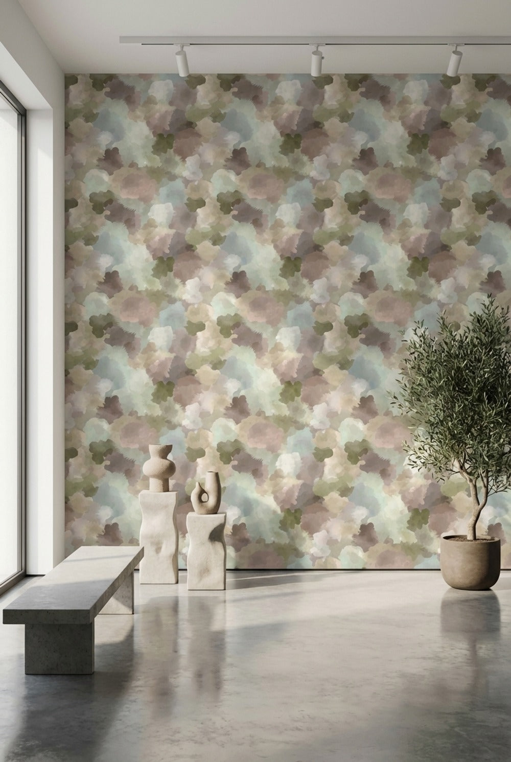 Muted Earth Tones Abstract Cloud Wallpaper