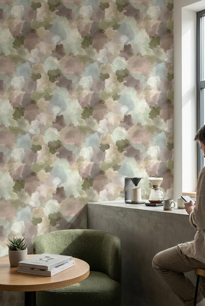 Muted Earth Tones Abstract Cloud Wallpaper