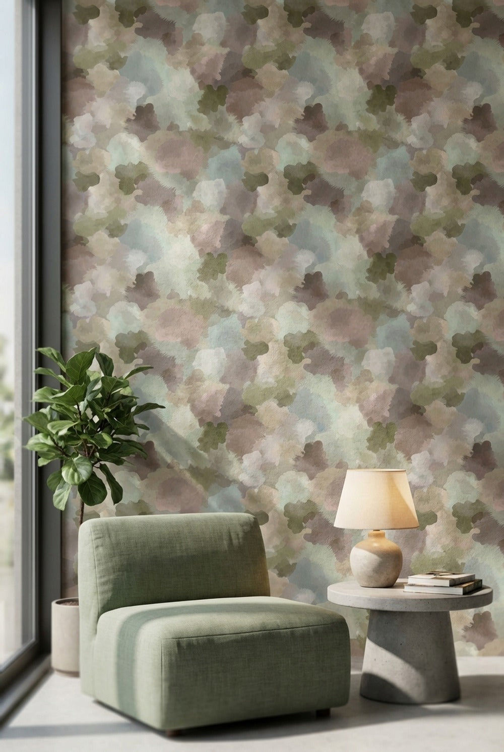 Muted Earth Tones Abstract Cloud Wallpaper