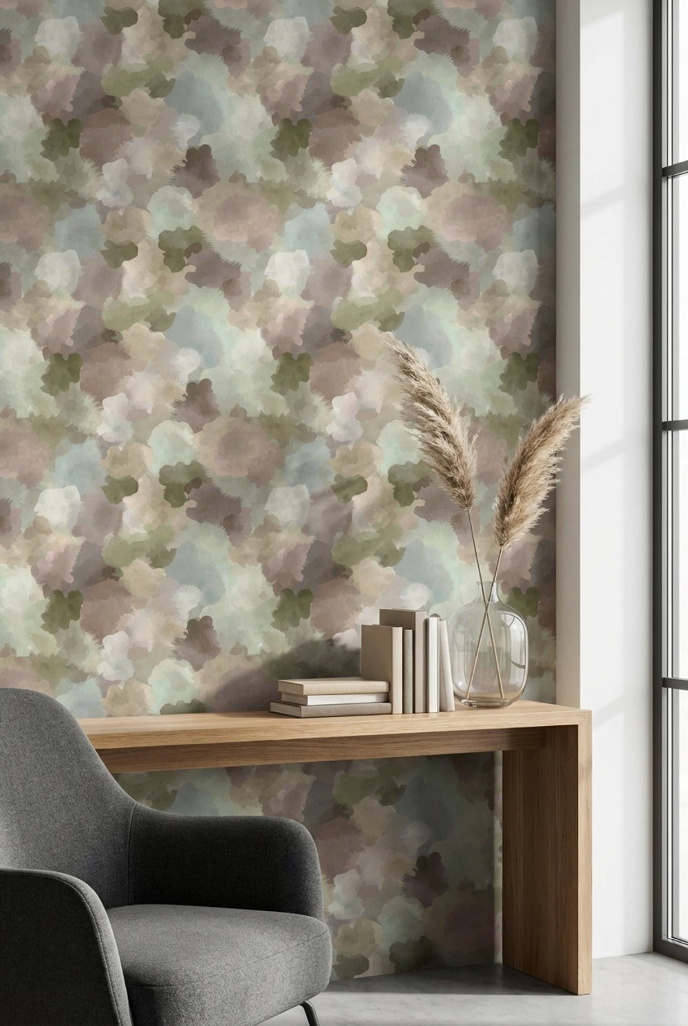 Muted Earth Tones Abstract Cloud Wallpaper