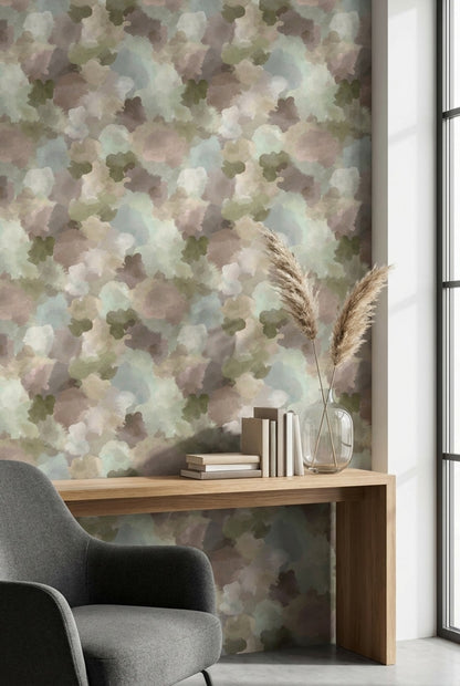 Muted Earth Tones Abstract Cloud Wallpaper
