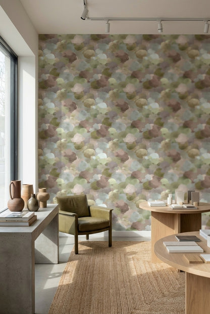 Muted Earth Tones Abstract Cloud Wallpaper