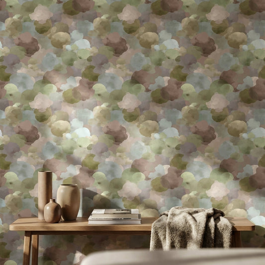 Muted Earth Tones Abstract Cloud Wallpaper