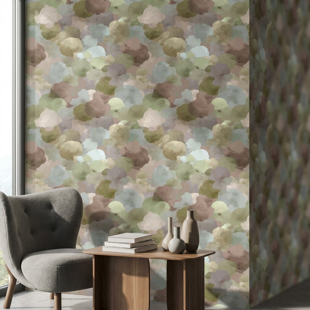 Muted Earth Tones Abstract Cloud Wallpaper