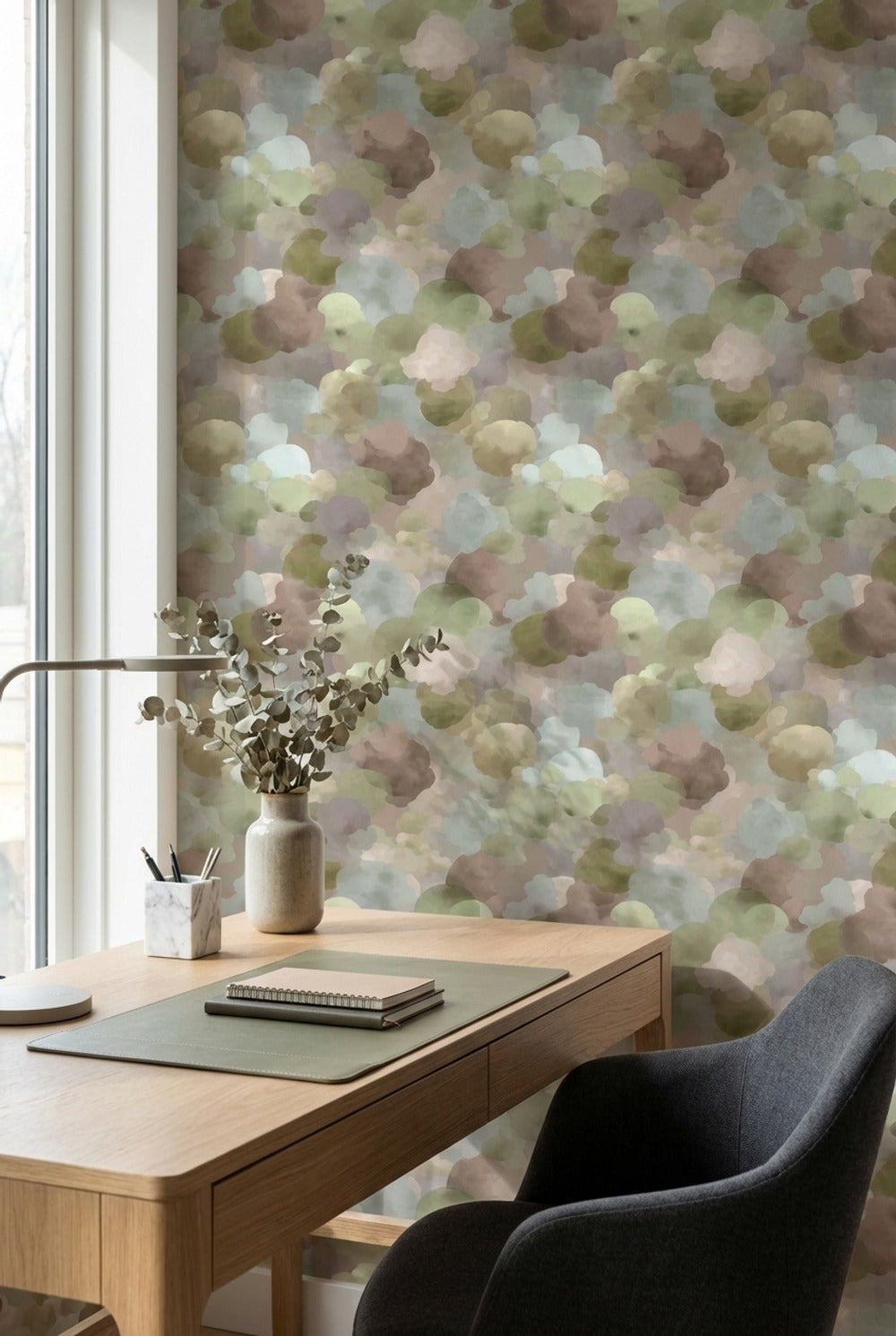 Muted Earth Tones Abstract Cloud Wallpaper