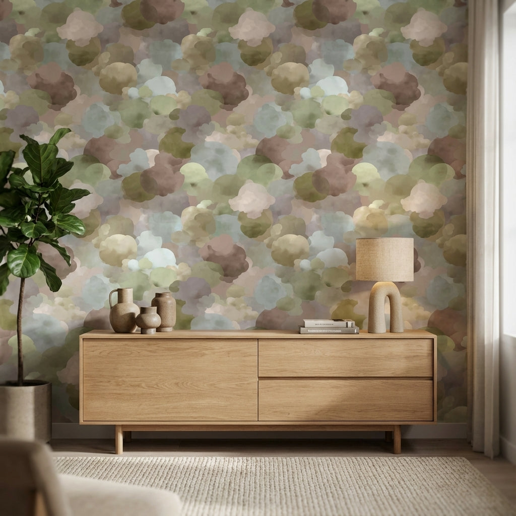 Muted Earth Tones Abstract Cloud Wallpaper