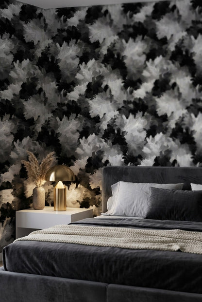 Monochrome Brushstroke Abstract Wallpaper