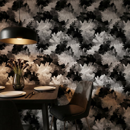 Monochrome Brushstroke Abstract Wallpaper