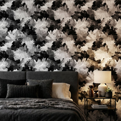 Monochrome Brushstroke Abstract Wallpaper