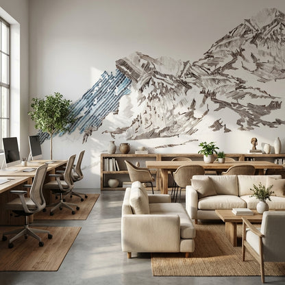 White Background Wallpaper Modern Removable Artistic Wall Mural