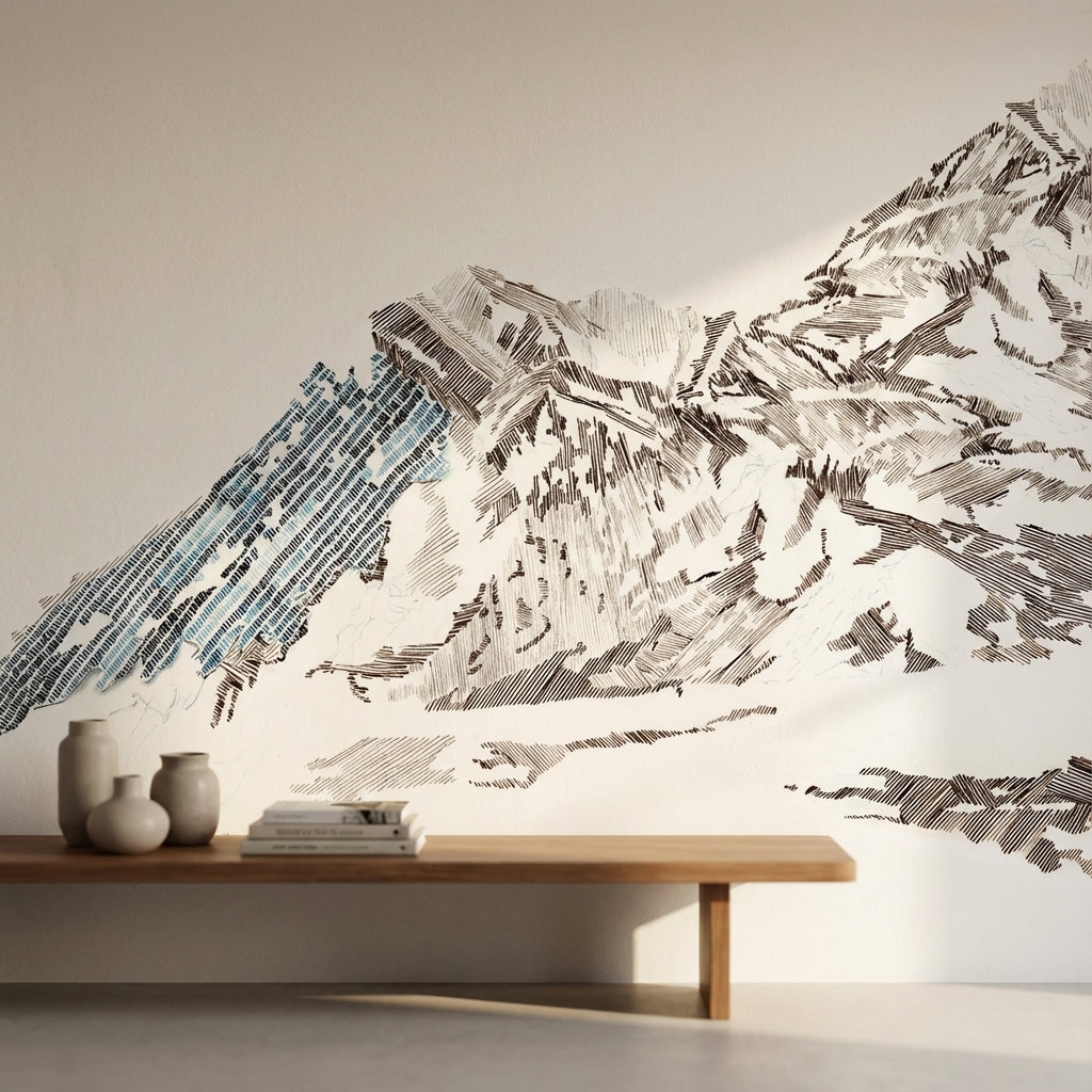 White Background Wallpaper Modern Removable Artistic Wall Mural