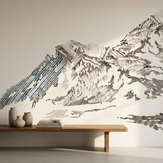 White Background Wallpaper Modern Removable Artistic Wall Mural