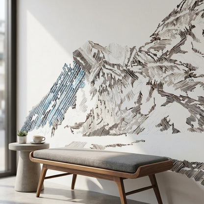 White Background Wallpaper Modern Removable Artistic Wall Mural