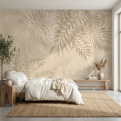 Floral Wallpaper Palm Leaves Removable Tropical Wall Mural