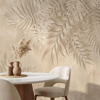 Floral Wallpaper Palm Leaves Removable Tropical Wall Mural