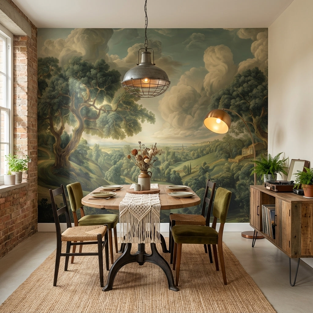 Shades Of Green Wallpaper Classic Nature Wall Mural