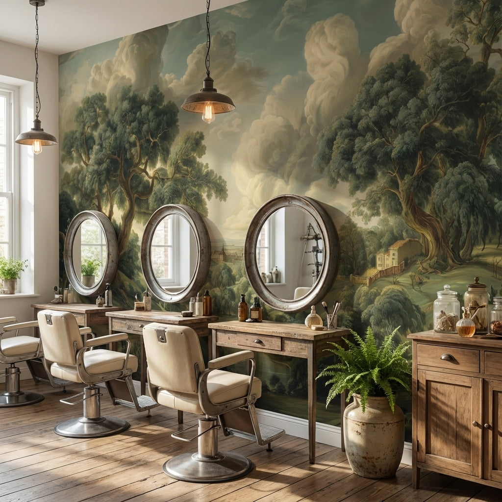 Shades Of Green Wallpaper Classic Nature Wall Mural
