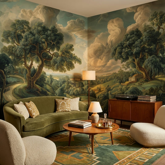 Shades Of Green Wallpaper Classic Nature Wall Mural