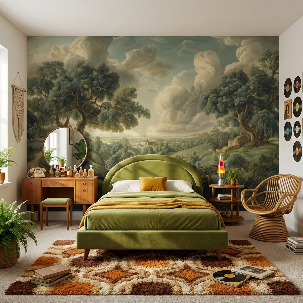 Shades Of Green Wallpaper Classic Nature Wall Mural