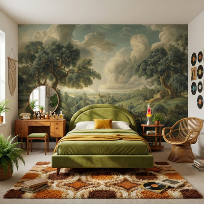Shades Of Green Wallpaper Classic Nature Wall Mural