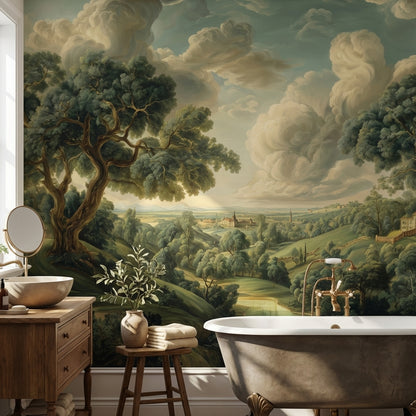 Shades Of Green Wallpaper Classic Nature Wall Mural