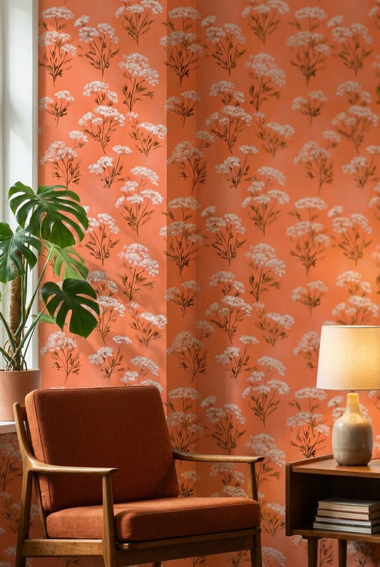 Floral Wallpaper Vintage Classic Decorative Mural