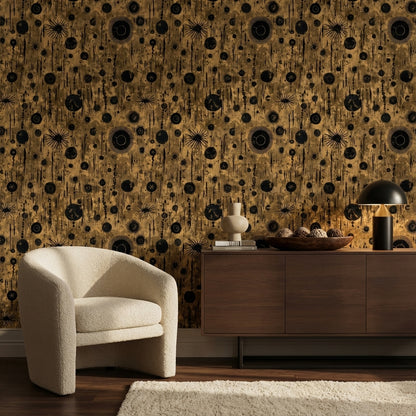 Abstract Circles Wallpaper Geometric Modern Decorative Mural