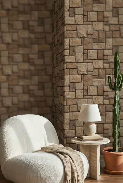 Brick Wall Wallpaper Stone Rustic Decorative Mural