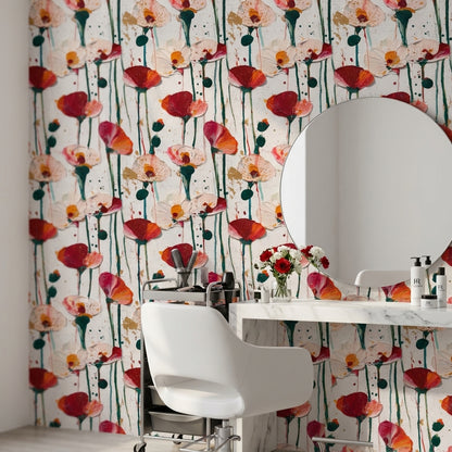 Floral Wallpaper Abstract Removable Modern Wall Mural