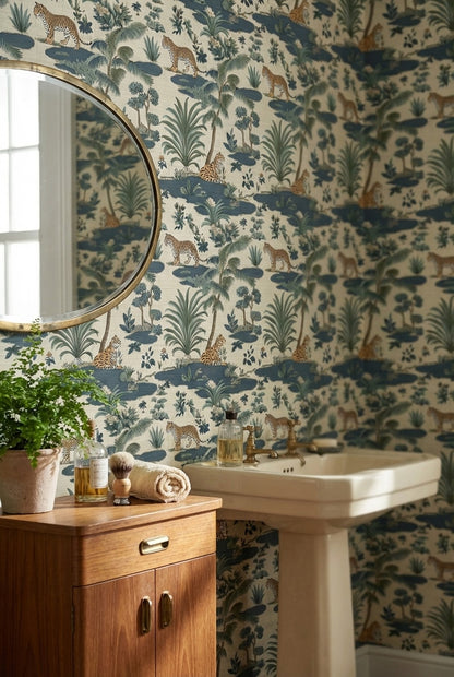 Shades Of Green Wallpaper Vintage Nature Wall Mural