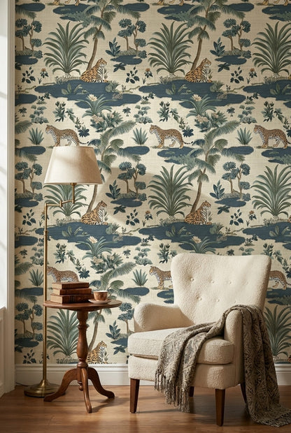 Shades Of Green Wallpaper Vintage Nature Wall Mural