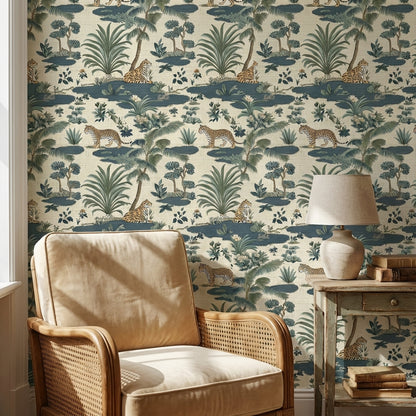 Shades Of Green Wallpaper Vintage Nature Wall Mural