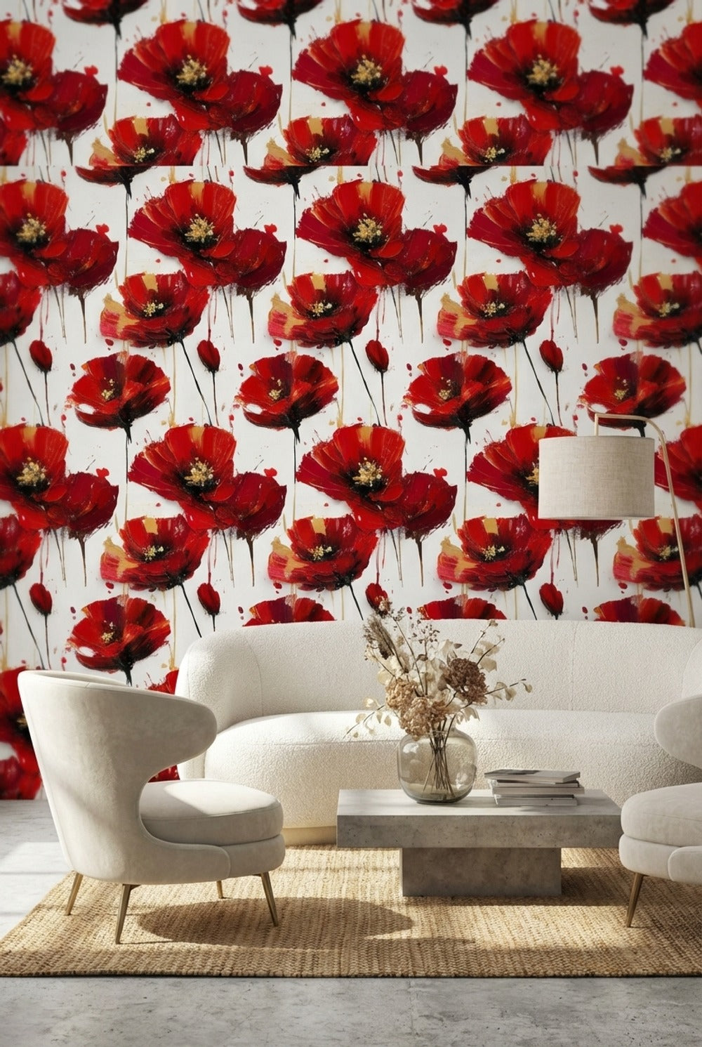 White Background Wallpaper Abstract Decorative Mural