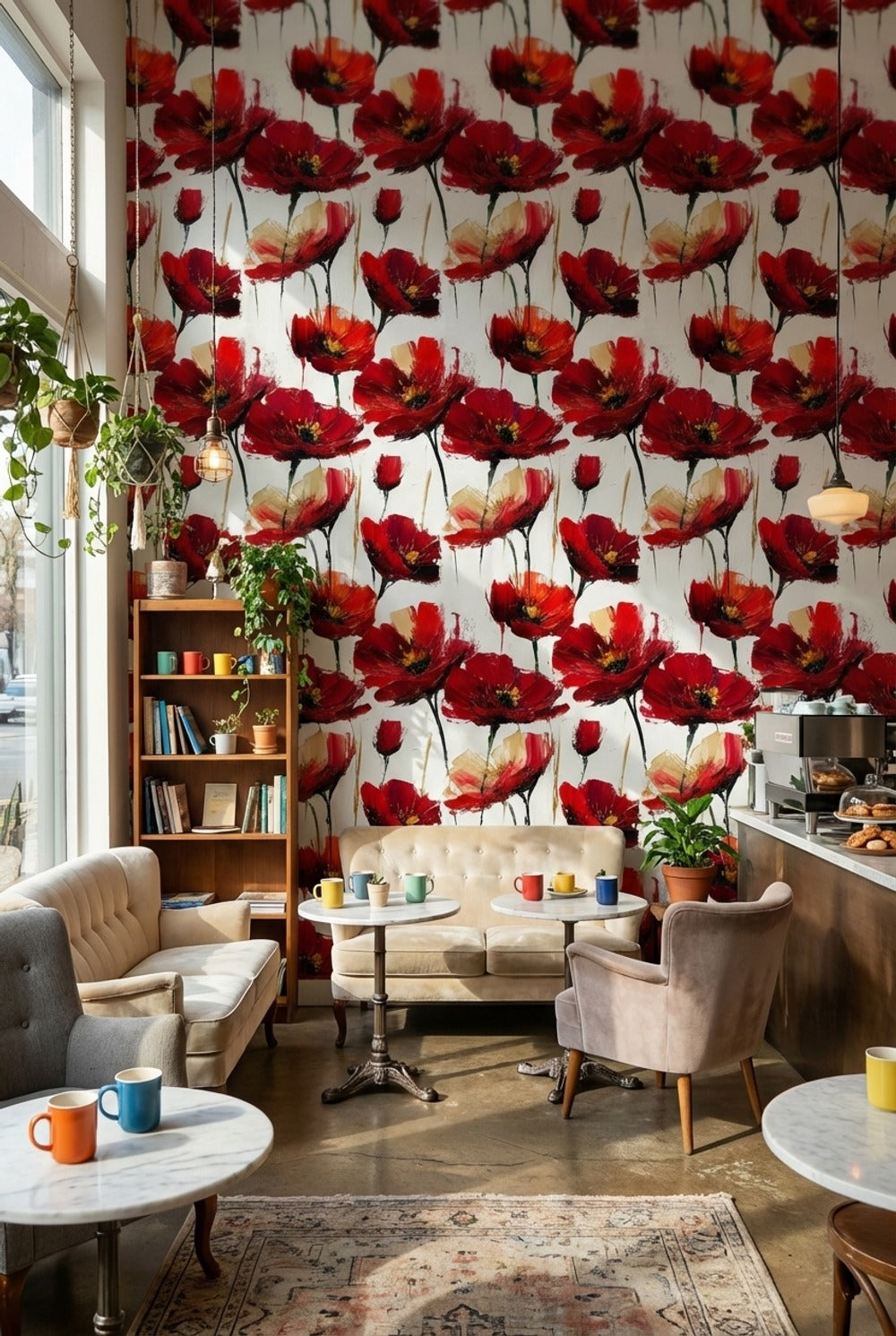 White Background Wallpaper Abstract Vibrant Wall Decor