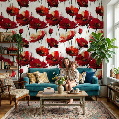 White Background Wallpaper Abstract Vibrant Wall Decor