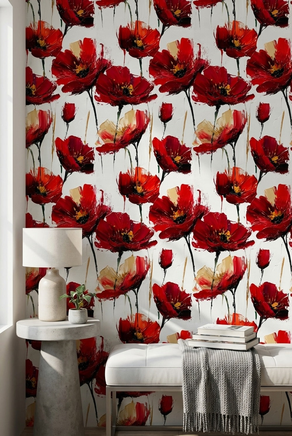 White Background Wallpaper Abstract Vibrant Wall Decor