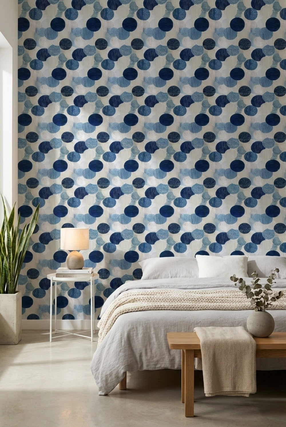 Geometric Wallpaper Abstract Circles Wall Decor
