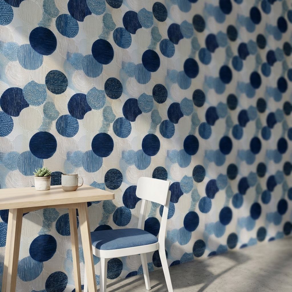 Geometric Wallpaper Abstract Circles Wall Decor