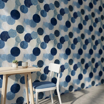 Geometric Wallpaper Abstract Circles Wall Decor