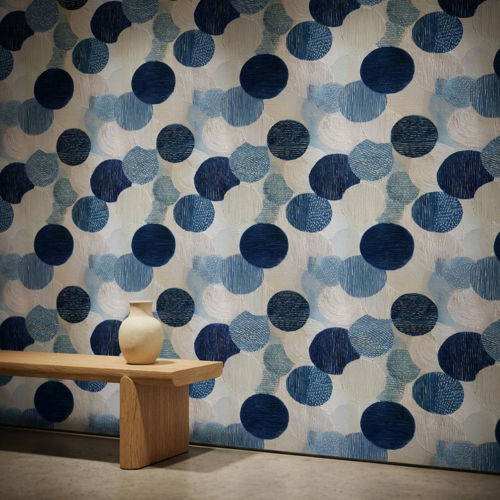 Geometric Wallpaper Abstract Circles Wall Decor