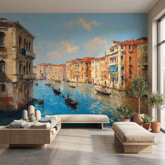 Venice Wallpaper Gondolas Canal Wall Mural