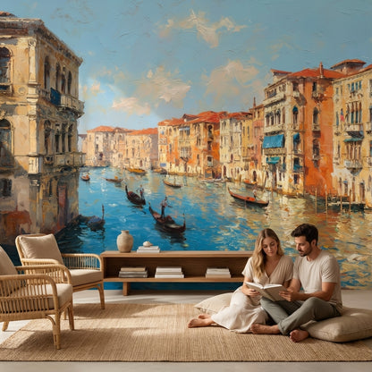 Venice Wallpaper Gondolas Canal Wall Mural