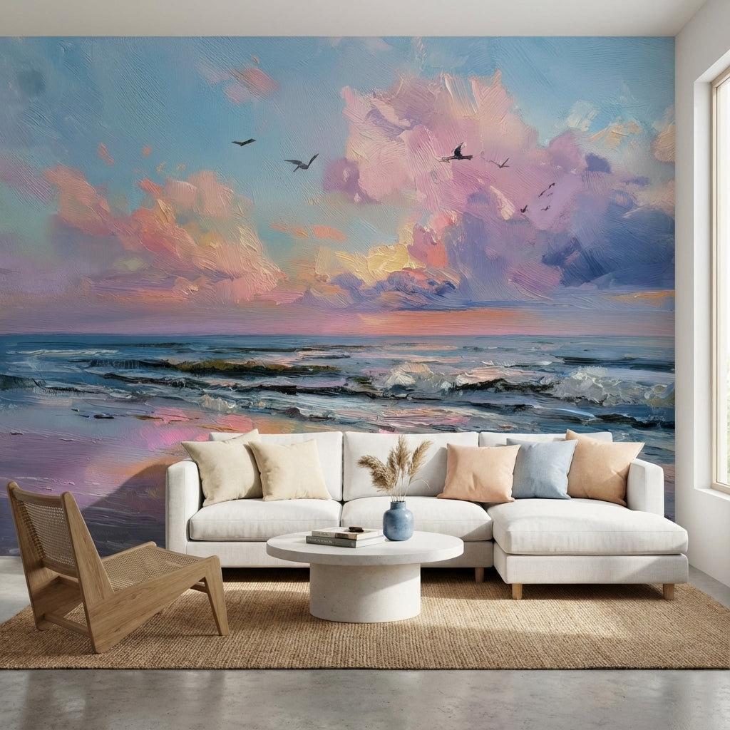 Seascape Wallpaper Sunset Ocean Wall Mural