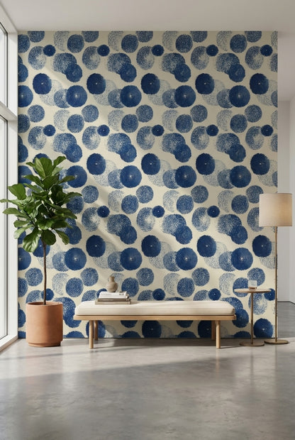 Geometric Wallpaper Circles Removable Abstract Wall Mural