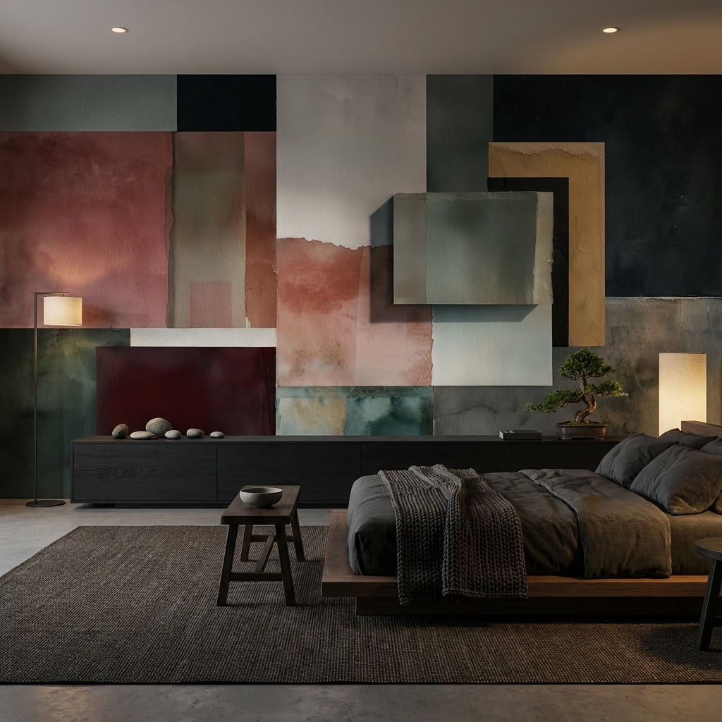 Geometric Wallpaper Abstract Minimalist Removable Wall Decor